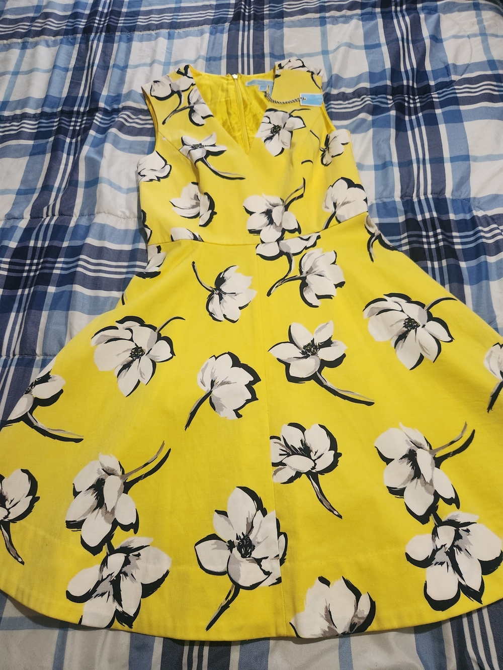 Draper James Yellow Floral Midi Dress